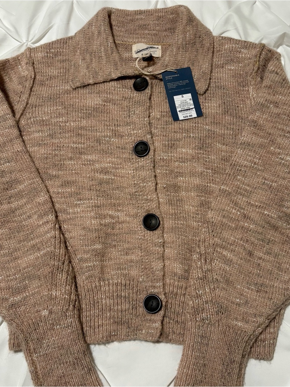 Universal Thread Brown Knit Button-Front Sweater, Women’s Size S NWT